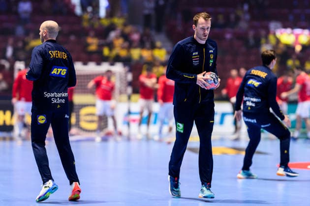 260119 Felix Claar of Sweden ahead of the EHF European Handball Championship preliminary round match between Georgia and Sweden on January 19, 2026 in Malmö Photo Petter Arvidson BILDBYRAN kod PA PA1125 handball handball handball handballs em 2026 georgia sverige sweden ehf european handball championship georgia bbeng  Copyright: PETTERxARVIDSON BB260119PA095