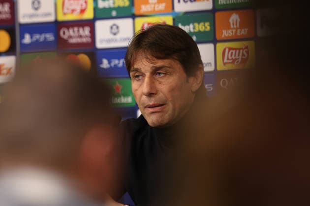 January 19, 2026, Copenaghen, Denmark, Italy: Antonio Conte coach of Napoli during a press conference, PK, Pressekonferenz head the UEFA Champions League 2025 26 League Phase MD7 match between F.C. Copenhagen and SSC Napoli at Parken Stadium in Copenhagen, Denmark, on January 19, 2026 Copenaghen Italy - ZUMAl131 20260119_zsp_l131_010 Copyright: xCiroxDexLucax