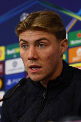 January 19, 2026, Copenaghen, Denmark, Italy: Rasmus Hojlund of Napoli during a press conference, PK, Pressekonferenz head the UEFA Champions League 2025 26 League Phase MD7 match between F.C. Copenhagen and SSC Napoli at Parken Stadium in Copenhagen, Denmark, on January 19, 2026 Copenaghen Italy - ZUMAl131 20260119_zsp_l131_015 Copyright: xCiroxDexLucax