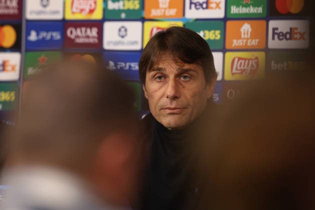 January 19, 2026, Copenaghen, Denmark, Italy: Antonio Conte coach of Napoli during a press conference, PK, Pressekonferenz head the UEFA Champions League 2025 26 League Phase MD7 match between F.C. Copenhagen and SSC Napoli at Parken Stadium in Copenhagen, Denmark, on January 19, 2026 Copenaghen Italy - ZUMAl131 20260119_zsp_l131_021 Copyright: xCiroxDexLucax