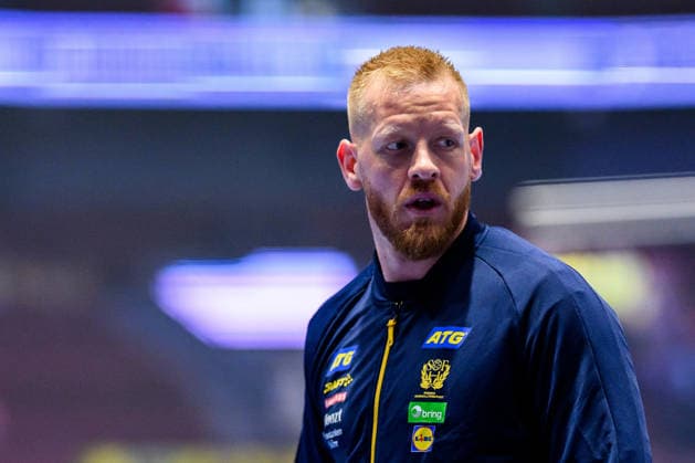 260119 Jim Gottfridsson of Sweden ahead of the EHF European Handball Championship preliminary round match between Georgia and Sweden on January 19, 2026 in Malmö Photo Petter Arvidson BILDBYRAN kod PA PA1125 handball handball handball handballs em 2026 georgien sverige sweden ehf european handball championship georgia bbeng  Copyright: PETTERxARVIDSON BB260119PA101