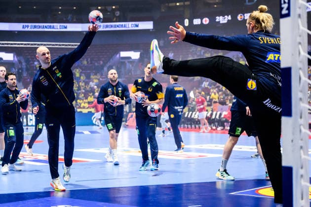 260119 Lukas Sandell of Sweden ahead of the EHF European Handball Championship preliminary round match between Georgia and Sweden on January 19, 2026 in Malmö Photo Petter Arvidson BILDBYRAN kod PA PA1125 handball handball handball handballs em 2026 georgia sverige sweden ehf european handball championship georgia bbeng  Copyright: PETTERxARVIDSON BB260119PA102