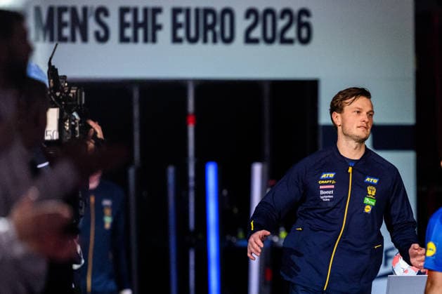 260119 Jonathan Carlsbogard of Sweden ahead of the EHF European Handball Championship preliminary round match between Georgia and Sweden on January 19, 2026 in Malmö Photo Petter Arvidson BILDBYRAN kod PA PA1125 handball handball handball handballs em 2026 georgien sverige sweden ehf european handball championship georgia bbeng  Copyright: PETTERxARVIDSON BB260119PA109