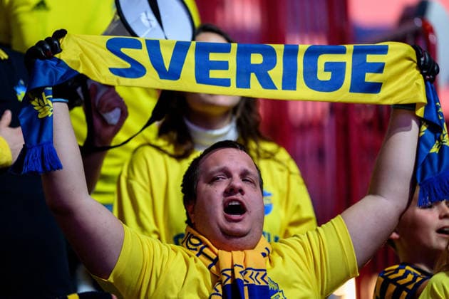 260119 Fans of Sweden during the EHF European Handball Championship preliminary round match between Georgia and Sweden on January 19, 2026 in Malmö Photo Petter Arvidson BILDBYRAN kod PA PA1125 handball handboll handball handbolls em 2026 georgien sverige sweden ehf european handball championship georgia bbeng publik  Copyright: PETTERxARVIDSON BB260119PA117