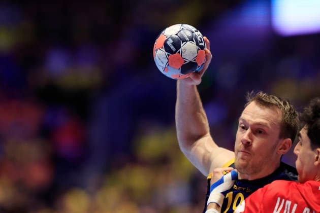 MALMÖ, SWEDEN 20260119 Swedens Felix Claar during the European Handball Championship Group E match between Georgia and Sweden in Malmö Arena, Malmö, Sweden, January 19, 2026 MALMÖ SWEDEN x10600x  Copyright: xAndreasxHillergren TTx HANDBOLLS-EM 2026 GEORGIEN - SVERIGE