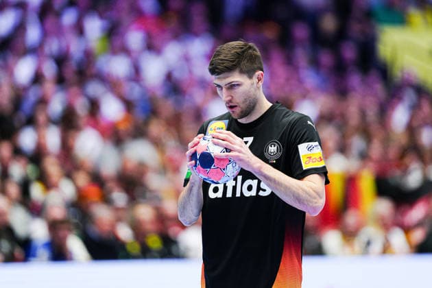 Lukas Zerbe Germany, 17 DEN, Germany vs Spain, Handball, EHF European Championship 2026, Group A, Matchday 3, 19 01 2026 DEN, Germany vs Spain, Handball, EHF European Championship 2026, Group A, Matchday 3, 19 01 2026 Herning Copyright: xEibner-Pressefoto MarcelxvonxFehrnx EP_MFN