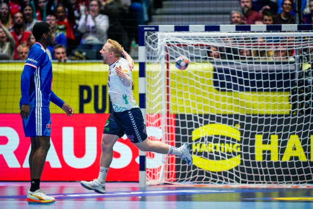 European Handball Championship 2026 France Norway Baerun 20260119 Norway s Kevin Gulliksen during the European Championship handball match between France and Norway in Unity arena Photo Stian Lysberg Solum NTB Baerun Norway EDITORIAL USE ONLY RESTRICTED USE FOR BETTING COMPANIES  Copyright: xStianxLysbergxSolumx xNTBx