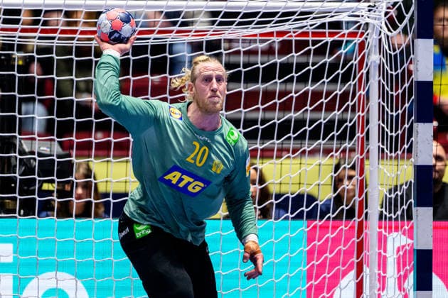 260119 Goalkeeper Mikael Appelgren of Sweden during the EHF European Handball Championship preliminary round match between Georgia and Sweden on January 19, 2026 in Malmö Photo Petter Arvidson BILDBYRAN kod PA PA1125 handball handball handball handballs em 2026 georgien sverige sweden ehf european handball championship georgia bbeng  Copyright: PETTERxARVIDSON BB260119PA134