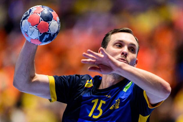 260119 Hampus Wanne of Sweden during the EHF European Handball Championship preliminary round match between Georgia and Sweden on January 19, 2026 in Malmö Photo Petter Arvidson BILDBYRAN kod PA PA1125 handball handball handball handballs em 2026 georgia sverige sweden ehf european handball championship georgia bbeng  Copyright: PETTERxARVIDSON BB260119PA136