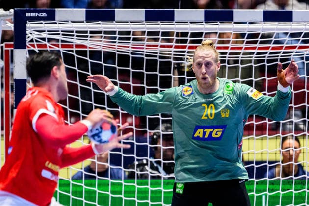 260119 goalkeeper Mikael Appelgren of Sweden during the EHF European Handball Championship preliminary round match between Georgia and Sweden on January 19, 2026 in Malmö Photo Petter Arvidson BILDBYRAN kod PA PA1125 handball handball handball handballs em 2026 georgien sverige sweden ehf european handball championship georgia bbeng  Copyright: PETTERxARVIDSON BB260119PA142