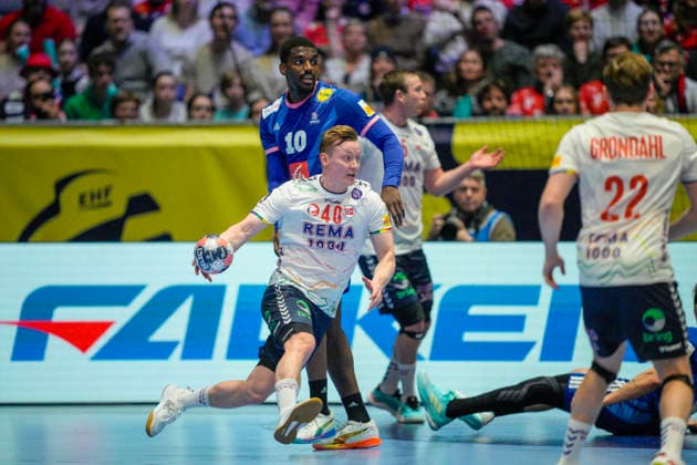 European Handball Championship 2026 France Norway Baerun 20260119 Norway s August Pedersen during the European Championship handball match between France and Norway in Unity arena Photo Stian Lysberg Solum NTB Baerun Norway EDITORIAL USE ONLY RESTRICTED USE FOR BETTING COMPANIES  Copyright: xStianxLysbergxSolumx xNTBx