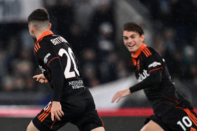 Dc Roma 19 01 2026 - campionato di calcio serie A Lazio-Como foto Domenico Cippitelli Image nella foto: esultanza gol Martin Baturina 