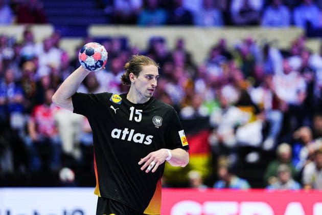 Juri Knorr Germany, 15 DEN, Germany vs Spain, Handball, EHF European Championship 2026, Group A, Matchday 3, 19 01 2026 DEN, Germany vs Spain, Handball, EHF European Championship 2026, Group A, Matchday 3, 19 01 2026 Herning Copyright: xEibner-Pressefoto MarcelxvonxFehrnx EP_MFN