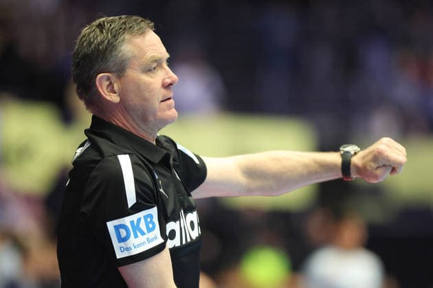 Germany Spain, EHF Handball European Championship 2026 Coach Alfred Gislason Germany Handball EHF European Championship, International match between Germany and Spain on January 19, 2026 in Herning Denmark , Herning Denmark Jyske Bank Boxen