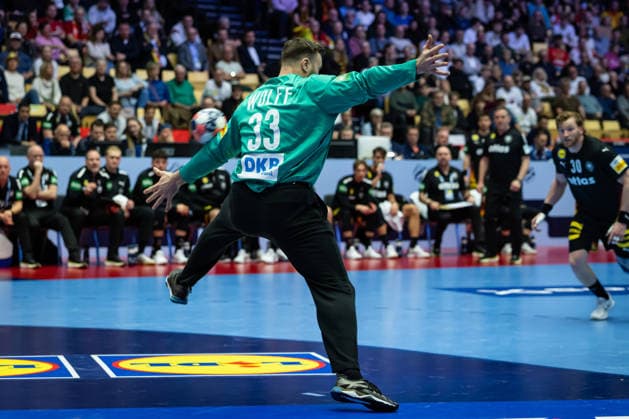 HERNING, DENMARK - JANUARY 19: Andreas Wolff (Germany, 33) during the EHF EURO 2026 match between Germany vs Spain at Jyske Bank Boxen Arena on matchday 3 of the Group Matches Group A on January 19, 2026 in Herning, Denmark. Midtjylland Denmark Copyright: xMarioxM.xKobergx