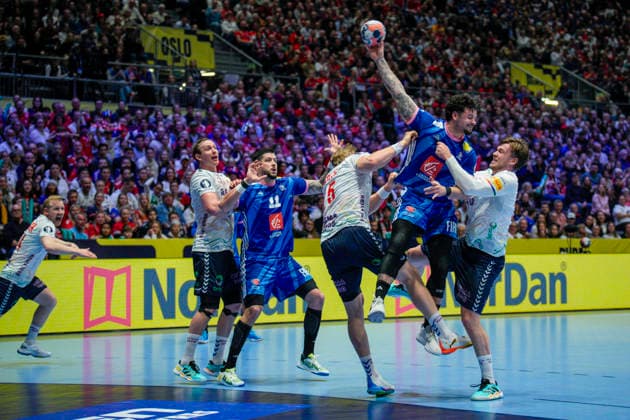 European Handball Championship 2026 France Norway Baerun 20260119 France s Elohim Prandi during the European Championship handball match between France and Norway in Unity arena Photo Stian Lysberg Solum NTB Baerun Norway EDITORIAL USE ONLY RESTRICTED USE FOR BETTING COMPANIES  Copyright: xStianxLysbergxSolumx xNTBx