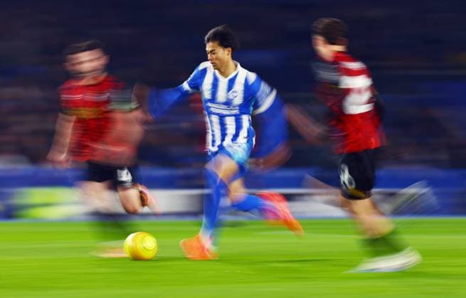 Kaoru Mitoma of Brighton and Hove Albion. Brighton and Hove Albion v AFC Bournemouth, Premier League, Football, American Express Community Stadium, Brighton, UK - 19 Jan 2026Brighton American Express Community Stadi United Kingdom EDITORIAL USE ONLY No use with unauthorised audio, video, data, fixture lists, club league logos or live services. Online in-match use limited to 120 images, no video emulation. No use in betting, games or single club league player publications.  Copyright: xJamesxMarsh Shutterstockx 16348254z