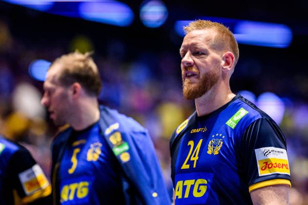 260119 Jim Gottfridsson of Sweden during the EHF European Handball Championship preliminary round match between Georgia and Sweden on January 19, 2026 in Malmö Photo Petter Arvidson BILDBYRAN kod PA PA1125 handball handball handball handballs em 2026 georgia sverige sweden ehf european handball championship georgia bbeng  Copyright: PETTERxARVIDSON BB260119PA184
