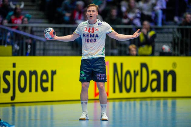 European Handball Championship 2026 France Norway Baerun 20260119 Norway s August Pedersen during the European Championship handball match between France and Norway in Unity arena Photo Stian Lysberg Solum NTB Baerun Norway EDITORIAL USE ONLY RESTRICTED USE FOR BETTING COMPANIES  Copyright: xStianxLysbergxSolumx xNTBx