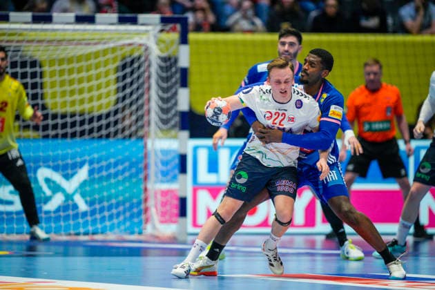 European Handball Championship 2026 France Norway Baerun 20260119 Norway s Tobias Grondahl during the European Championship handball match between France and Norway in Unity arena Photo Stian Lysberg Solum NTB Baerun Norway EDITORIAL USE ONLY RESTRICTED USE FOR BETTING COMPANIES  Copyright: xStianxLysbergxSolumx xNTBx