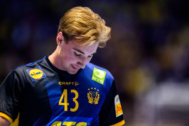 260119 Felix Montebovi of Sweden during the EHF European Handball Championship preliminary round match between Georgia and Sweden on January 19, 2026 in Malmö Photo Petter Arvidson BILDBYRAN kod PA PA1125 handball handball handball handballs em 2026 georgia sverige sweden ehf european handball championship georgia bbeng  Copyright: PETTERxARVIDSON BB260119PA204