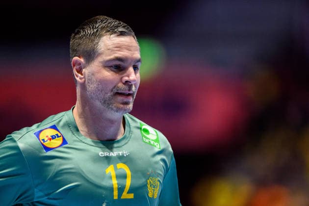 260119 Goalkeeper Andreas Palicka of Sweden during the EHF European Handball Championship preliminary round match between Georgia and Sweden on January 19, 2026 in Malmö Photo Petter Arvidson BILDBYRAN kod PA PA1125 handball handball handball handballs em 2026 georgien sverige sweden ehf european handball championship georgia bbeng  Copyright: PETTERxARVIDSON BB260119PA205
