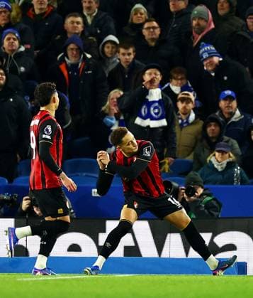 Marcus Tavernier of AFC Bournemouth celebrates scoring a goal after making the score 0-1. Brighton and Hove Albion v AFC Bournemouth, Premier League, Football, American Express Community Stadium, Brighton, UK - 19 Jan 2026Brighton American Express Community Stadi United Kingdom EDITORIAL USE ONLY No use with unauthorised audio, video, data, fixture lists, club league logos or live services. Online in-match use limited to 120 images, no video emulation. No use in betting, games or single club league player publications.  Copyright: xJamesxMarsh Shutterstockx 16348254ak