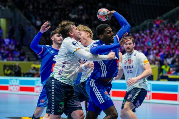 European Handball Championship 2026 France Norway Baerun 20260119 France s Dika Mem during the European Championship handball match between France and Norway in Unity arena Photo Stian Lysberg Solum NTB Baerun Norway EDITORIAL USE ONLY RESTRICTED USE FOR BETTING COMPANIES  Copyright: xStianxLysbergxSolumx xNTBx