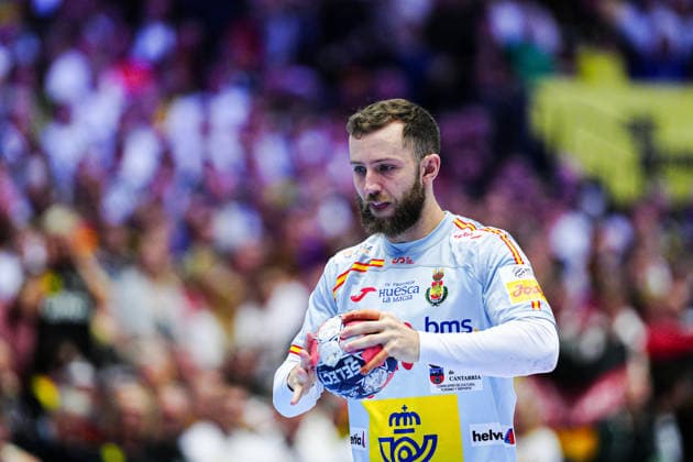 Aleix Gomez Spain, 28 DEN, Germany vs Spain, Handball, EHF European Championship 2026, Group A, Matchday 3, 19 01 2026 DEN, Germany vs Spain, Handball, EHF European Championship 2026, Group A, Matchday 3, 19 01 2026 Herning Copyright: xEibner-Pressefoto MarcelxvonxFehrnx EP_MFN
