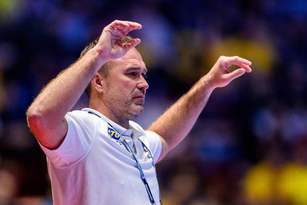 260119 Head coach Michael Apelgren of Sweden during the EHF European Handball Championship preliminary round match between Georgia and Sweden on January 19, 2026 in Malmö Photo Petter Arvidson BILDBYRAN kod PA PA1125 handball handball handball handballs em 2026 georgia sverige sweden ehf european handball championship georgia bbeng  Copyright: PETTERxARVIDSON BB260119PA222