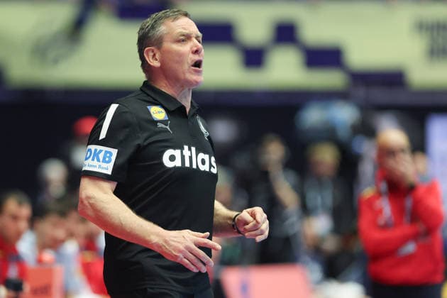 Germany Spain, EHF Handball European Championship 2026 Coach Alfred Gislason Germany Handball EHF European Championship, International match between Germany and Spain on January 19, 2026 in Herning Denmark , Herning Denmark Jyske Bank Boxen