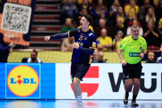 MALMÖ, SWEDEN 20260119 Swedens Nikola RoganoviÄ‡ during the European Handball Championship Group E match between Georgia and Sweden in Malmö Arena, Malmö, Sweden, January 19, 2026 MALMÖ SWEDEN x10600x  Copyright: xAndreasxHillergren TTx HANDBOLLS-EM 2026 GEORGIEN - SVERIGE