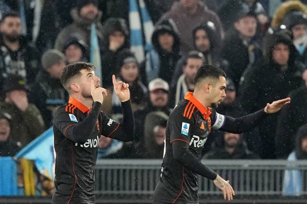 Martin Baturina of Como 1907 celebrates after scoring the goal of 0-1 during the Serie A 2025 2026 football match between SS Lazio and Como 1907 at Stadio Olimpico in Rome (Italy), January 19, 2026. AntoniettaxBaldassarre