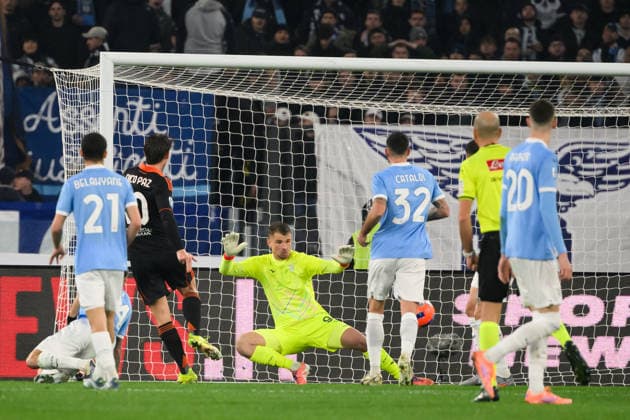 Nico Paz of Como 1907 scores the goal of 0-2 during the Serie A 2025 2026 football match between SS Lazio and Como 1907 at Stadio Olimpico in Rome (Italy), January 19, 2026. AndreaxStaccioli