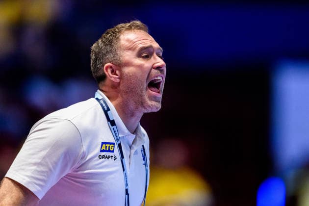 260119 Head coach Michael Apelgren of Sweden during the EHF European Handball Championship preliminary round match between Georgia and Sweden on January 19, 2026 in Malmö Photo Petter Arvidson BILDBYRAN kod PA PA1125 handball handball handball handballs em 2026 georgia sverige sweden ehf european handball championship georgia bbeng  Copyright: PETTERxARVIDSON BB260119PA229