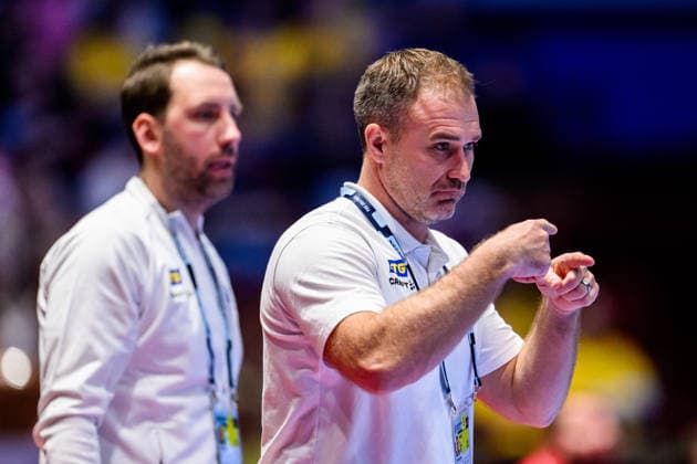 260119 Head coach Michael Apelgren of Sweden during the EHF European Handball Championship preliminary round match between Georgia and Sweden on January 19, 2026 in Malmö Photo Petter Arvidson BILDBYRAN kod PA PA1125 handball handball handball handballs em 2026 georgia sverige sweden ehf european handball championship georgia bbeng  Copyright: PETTERxARVIDSON BB260119PA231