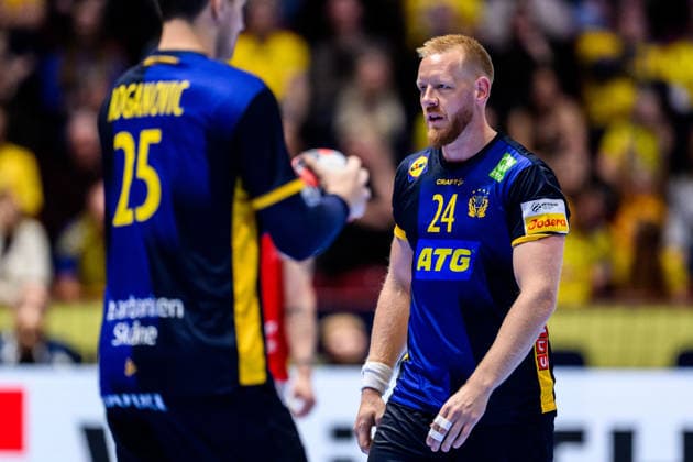 260119 Jim Gottfridsson of Sweden during the EHF European Handball Championship preliminary round match between Georgia and Sweden on January 19, 2026 in Malmö Photo Petter Arvidson BILDBYRAN kod PA PA1125 handball handball handball handballs em 2026 georgia sverige sweden ehf european handball championship georgia bbeng  Copyright: PETTERxARVIDSON BB260119PA245