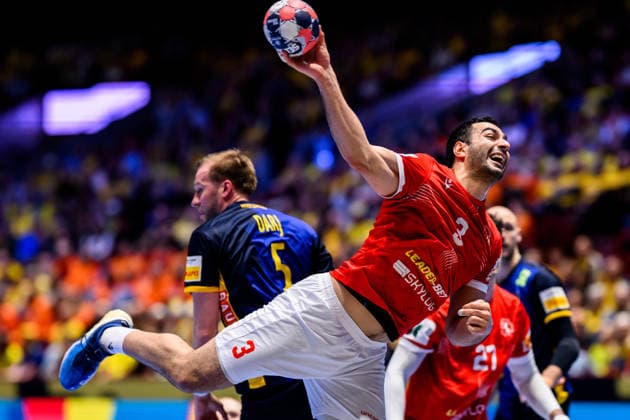 260119 during the EHF European Handball Championship preliminary round match between Georgia and Sweden on January 19, 2026 in Malmö Photo Petter Arvidson BILDBYRAN kod PA PA1125 handball handball handball handballs em 2026 georgien sverige sweden ehf european handball championship georgia bbeng  Copyright: PETTERxARVIDSON BB260119PA246