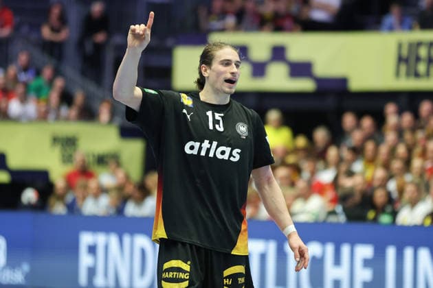 Germany Spain, EHF European Handball Championship 2026 Juri Knorr Germany, 15 Handball EHF European Championship, international match between Germany and Spain on January 19, 2026 in Herning Denmark , Herning Denmark Jyske Bank Boxen