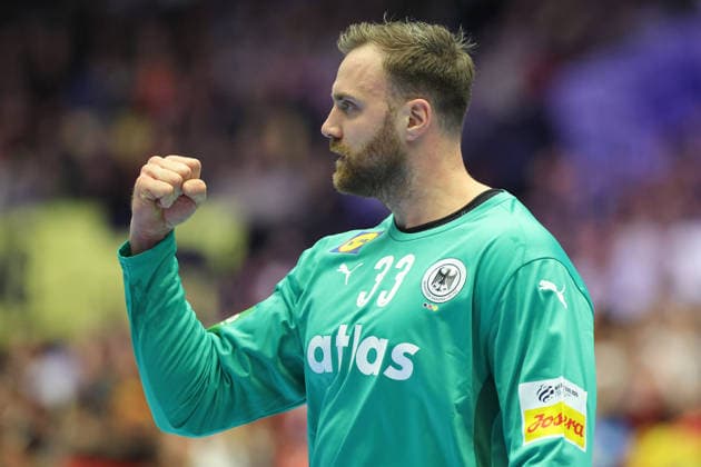 Germany Spain, EHF Handball EURO 2026 Goalkeeper Andreas Wolff Germany, 33 Handball EHF European Championship, international match between Germany and Spain on January 19, 2026 in Herning Denmark , Herning Denmark Jyske Bank Boxen