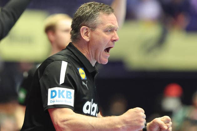 Germany Spain, EHF Handball European Championship 2026 Coach Alfred Gislason Germany Handball EHF European Championship, International match between Germany and Spain on January 19, 2026 in Herning Denmark , Herning Denmark Jyske Bank Boxen