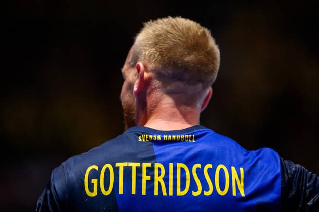 260119 Jim Gottfridsson of Sweden during the EHF European Handball Championship preliminary round match between Georgia and Sweden on January 19, 2026 in Malmö Photo Petter Arvidson BILDBYRAN kod PA PA1125 handball handball handball handballs em 2026 georgia sverige sweden ehf european handball championship georgia bbeng  Copyright: PETTERxARVIDSON BB260119PA266