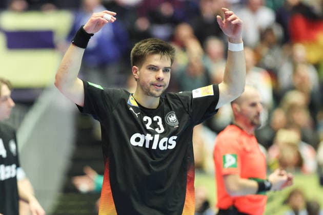 Germany Spain, EHF Handball European Championship 2026 Renars Uscins Germany 23 Handball EHF European Championship, international match between Germany and Spain on January 19, 2026 in Herning Denmark , Herning Denmark Jyske Bank Boxen
