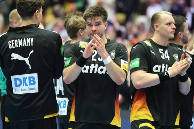 Germany Spain, EHF Handball European Championship 2026 Renars Uscins Germany 23 Handball EHF European Championship, international match between Germany and Spain on January 19, 2026 in Herning Denmark , Herning Denmark Jyske Bank Boxen