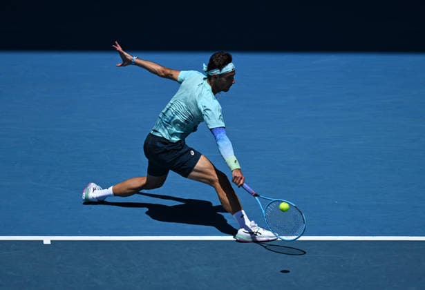 TENNIS AUSTRALIAN OPEN, Lorenzo Musetti of Italy returns during the Men™s 1st round match against Raphael Collignon of Belgium on day 3 of the 2026 Australian Open tennis tournament at Melbourne Park in Melbourne, Tuesday, January 20, 2026. ( NO ARCHIVING MELBOURNE VICTORIA AUSTRALIA  Copyright: xJAMESxROSSx 20260120164418234060