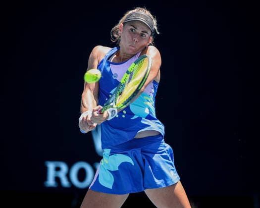 Julia Grabher AUT , Australian Open 2026, Melbourne Park, Melbourne, Victoria, Australia Copyright: xJuergenxHasenkopfx