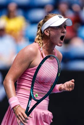 (260120) -- MELBOURNE, Jan. 20, 2026 -- Taylah Preston of Australia reacts during the women s singles 1st round match against Zhang Shuai of China at the Australian Open tennis tournament in Melbourne, Australia, Jan. 20, 2026. ) (SP)AUSTRALIA-MELBOURNE-TENNIS-AUSTRALIAN OPEN-WOMEN S SINGLES-DAY 3 MaxPing 