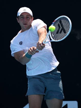 2026-01-20 2026 Australian Open - Day 3 MELBOURNE, AUSTRALIA - JANUARY 20: Tallon Griekspoor of the Netherlands in action during Day 3 of the Australian Open at Melbourne Park on January 19, 2026 in Melbourne, Australia. (Photo by BSR Agency) Melbourne Australia Content not available for redistribution in The Netherlands directly or indirectly through any third parties. Copyright: xBSRxAgencyx