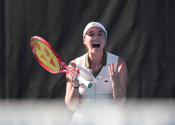 Eva Lys GER reacts annoyed,anger,disappointed,disappointment,emotion, Australian Open 2026, Melbourne Park, Melbourne, Victoria, Australia Copyright: xJuergenxHasenkopfx