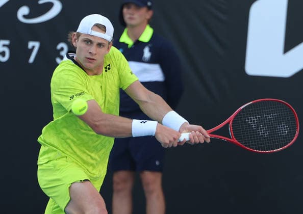 January 20, 2026, Melbourne, Victoria, Australia: ZIZOU BERGS of Belgium during the match against H. Hurkacz of Poland in the first round of Australian Open, Melbourne, Australia. Melbourne Australia - ZUMAc278 20260120_zsp_c278_045 Copyright: xMarcinxCholewinskix